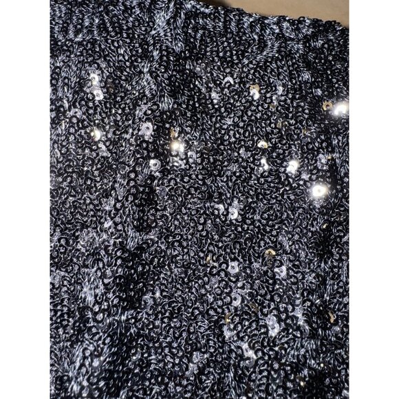 Spring & Mercer Dress Large Black Sequin One Sleeve Party Wedding Cruise NEW - Picture 10 of 14